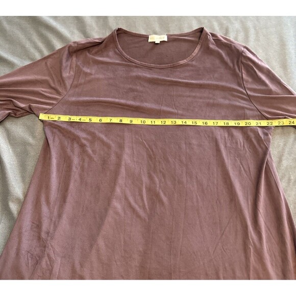 SIMPLY SOUTHERN Women’s MAUVE PURPLE Moleskin Bell Sleeve Dress Sz XXL - Picture 9 of 9